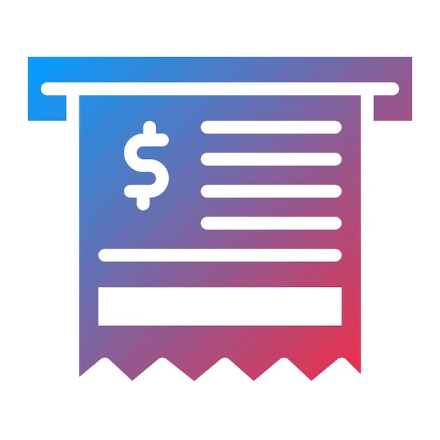 Imagen vectorial del icono del recibo Puede utilizarse para Shoemaker