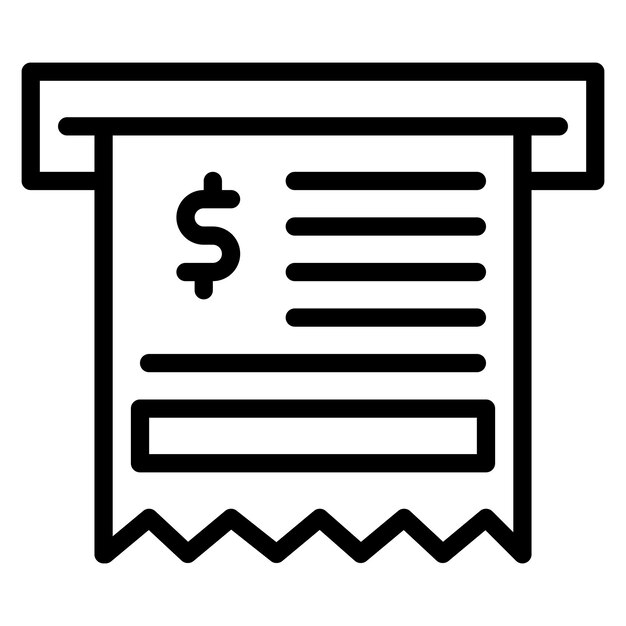 Imagen vectorial del icono del recibo Puede utilizarse para Shoemaker
