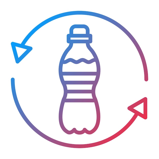 Imagen vectorial del icono de reciclaje de plástico Se puede utilizar para Ecología