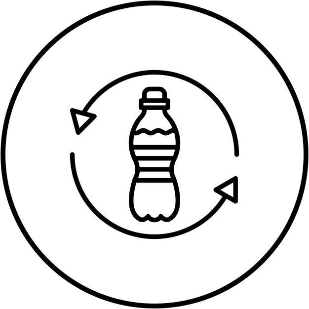 Imagen vectorial del icono de reciclaje de plástico Se puede utilizar para Ecología