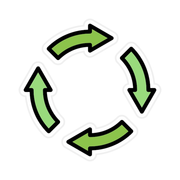Imagen vectorial de icono de reciclaje Puede usarse para el calentamiento global