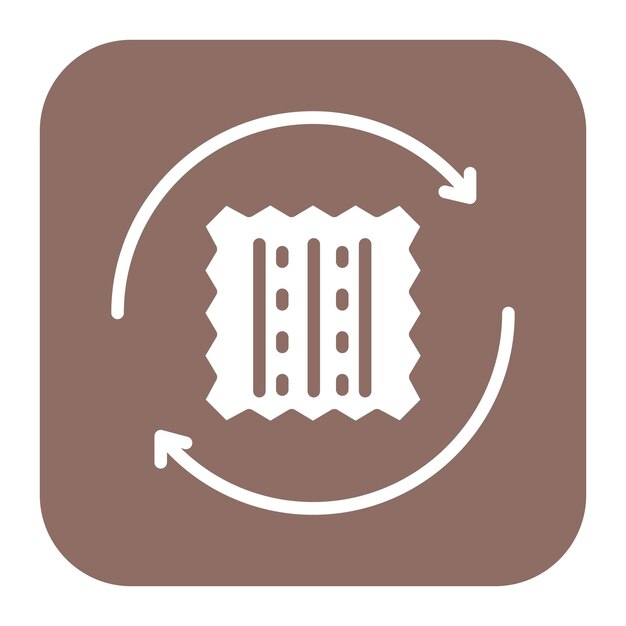 Imagen vectorial del icono de reciclaje de tela Se puede utilizar para las características de la tela