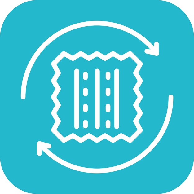 Imagen vectorial del icono de reciclaje de tela Se puede utilizar para las características de la tela