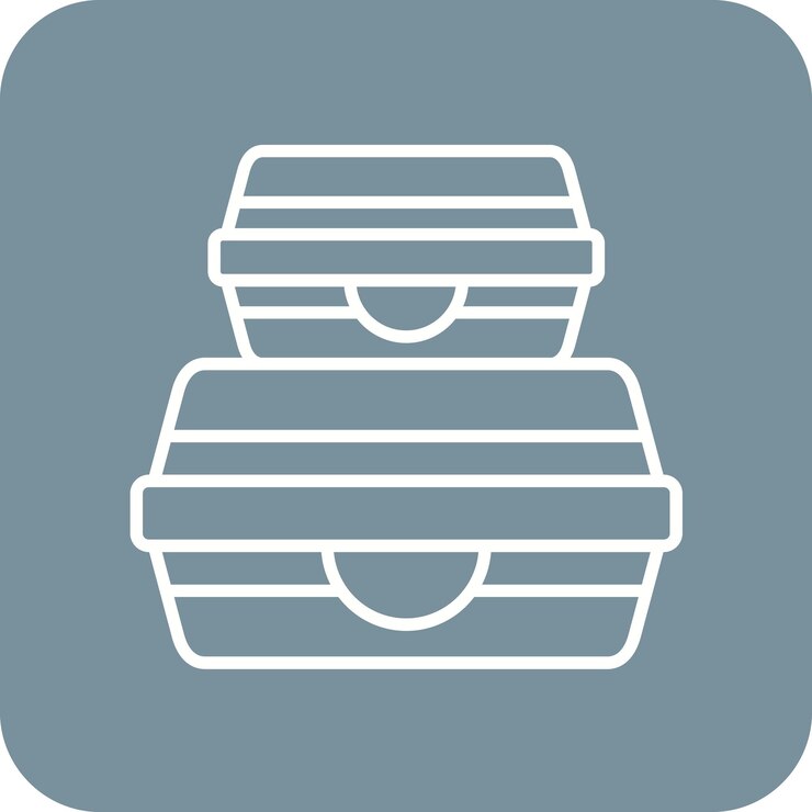 Vector imagen vectorial del icono del recipiente de alimentos se puede utilizar para la entrega de alimentos