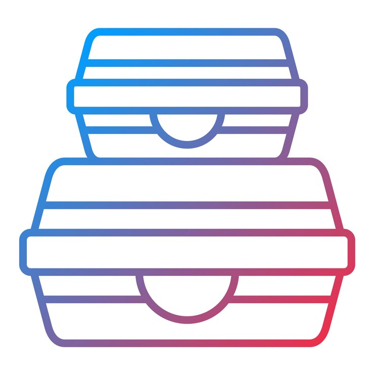 Vector imagen vectorial del icono del recipiente de alimentos se puede utilizar para la entrega de alimentos