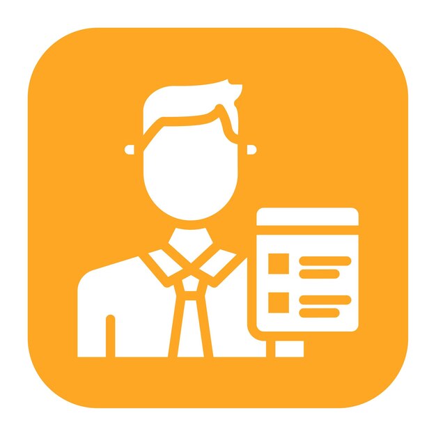Imagen vectorial del icono del reclutador Se puede utilizar para la Feria de Empleo