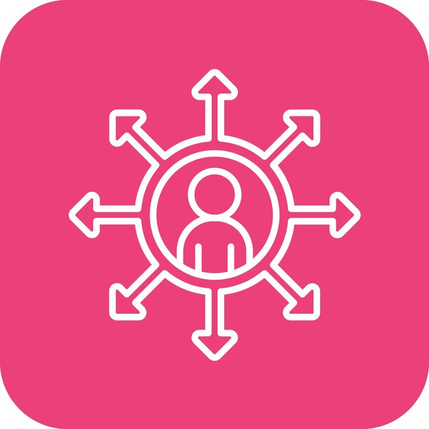 Imagen vectorial del icono de los reclutadores subcontratados Se puede utilizar para la agencia de reclutamiento
