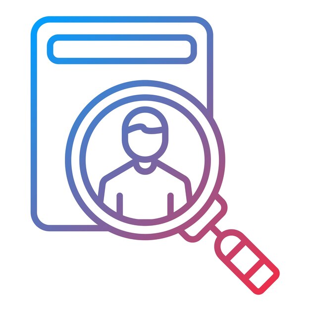 Imagen vectorial del icono de reclutamiento Se puede utilizar para la gestión empresarial