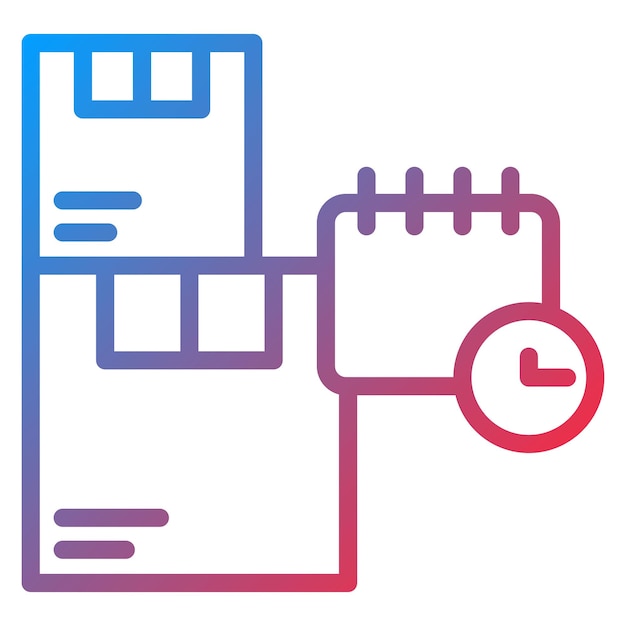 Imagen vectorial del icono de recogida de correo programado Puede utilizarse para el servicio postal
