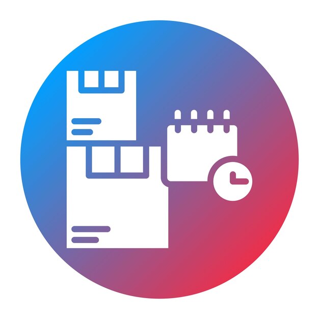 Imagen vectorial del icono de recogida de correo programado Puede utilizarse para el servicio postal