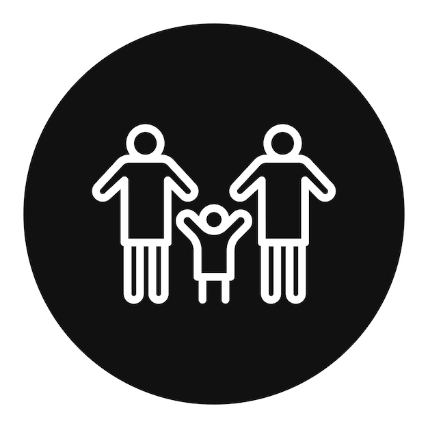 Imagen vectorial del icono de recogida de los padres Se puede utilizar para la guardería