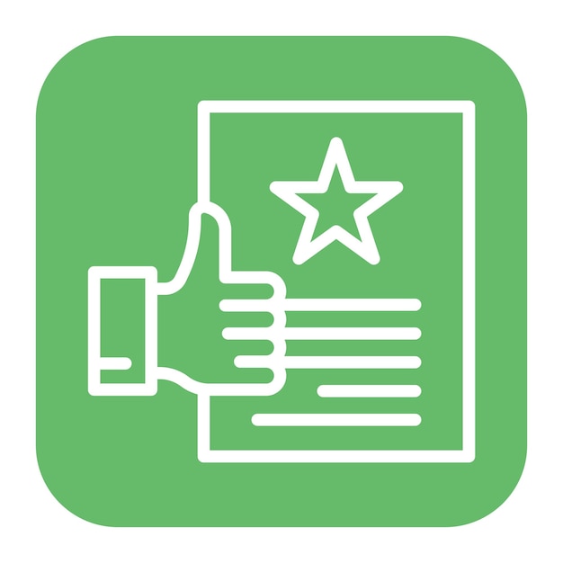 Imagen vectorial de icono de recomendación Se puede utilizar para la literatura