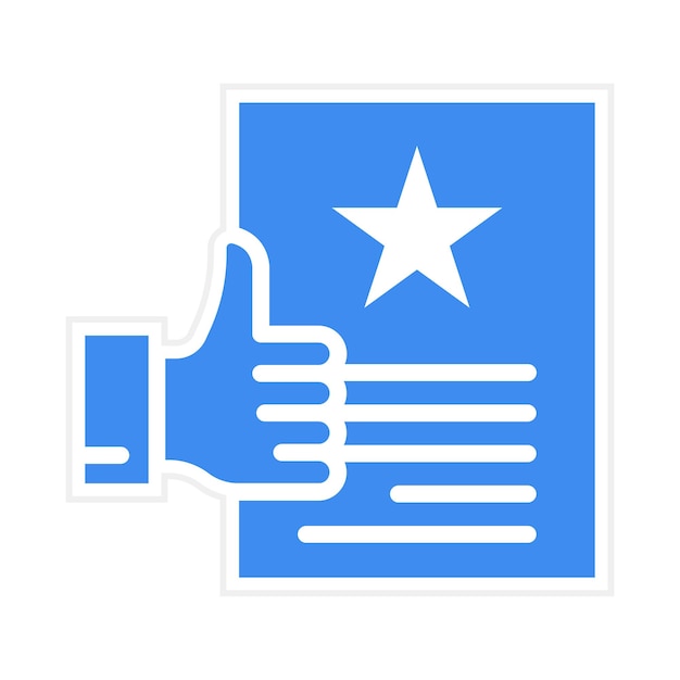 Imagen vectorial de icono de recomendación Se puede utilizar para la literatura