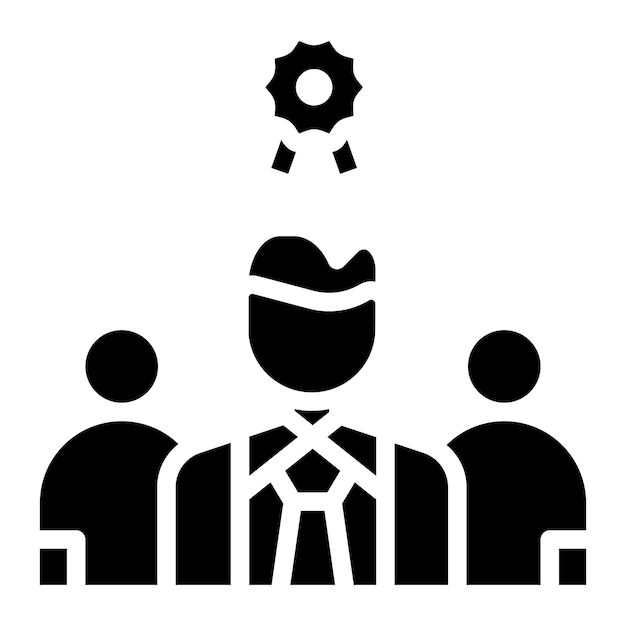 Imagen vectorial del icono de recompensa del empleado Se puede utilizar para la gestión del personal