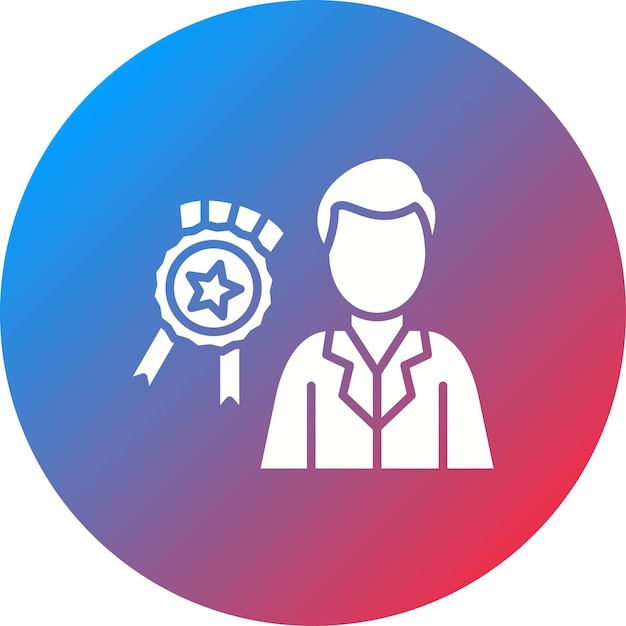 La imagen vectorial del icono de recompensa de los empleados se puede utilizar para los recursos humanos