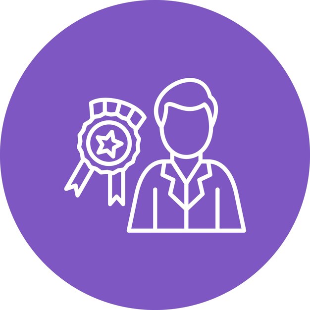 La imagen vectorial del icono de recompensa de los empleados se puede utilizar para los recursos humanos