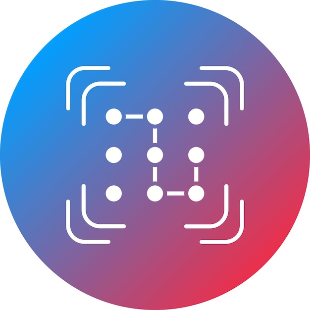 Imagen vectorial de icono de reconocimiento de patrones Puede utilizarse para la inteligencia artificial