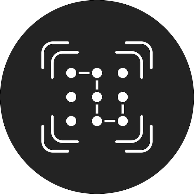Imagen vectorial de icono de reconocimiento de patrones Puede utilizarse para la inteligencia artificial