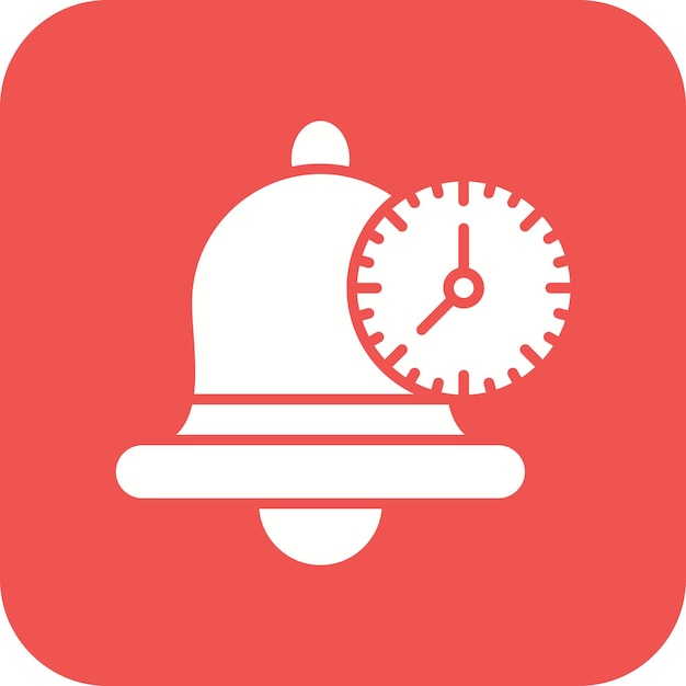 Imagen vectorial del icono de recordatorio Se puede utilizar para la hora y la fecha
