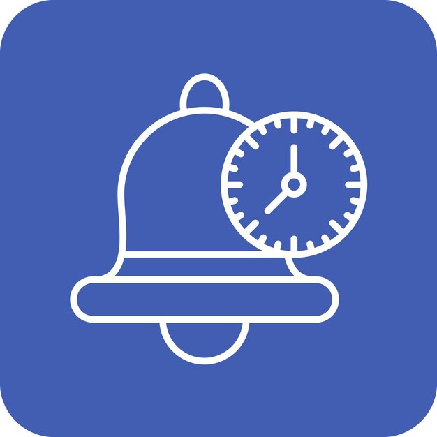 Imagen vectorial del icono de recordatorio Se puede utilizar para la hora y la fecha