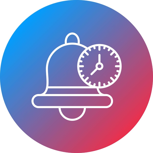 Imagen vectorial del icono de recordatorio Se puede utilizar para la hora y la fecha