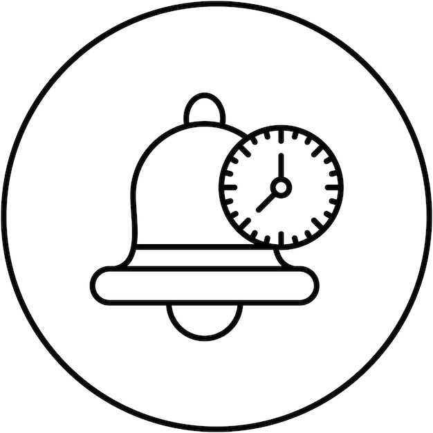 Imagen vectorial del icono de recordatorio Se puede utilizar para la hora y la fecha