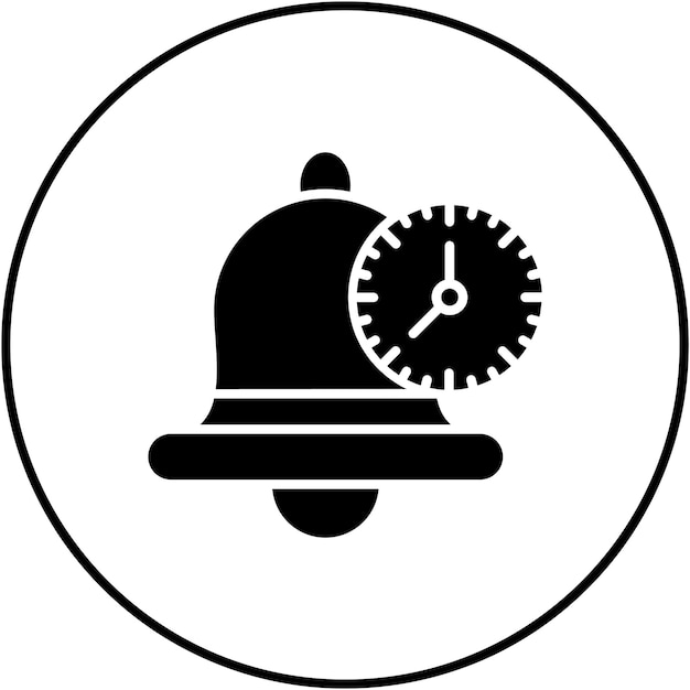 Imagen vectorial del icono de recordatorio Se puede utilizar para la hora y la fecha