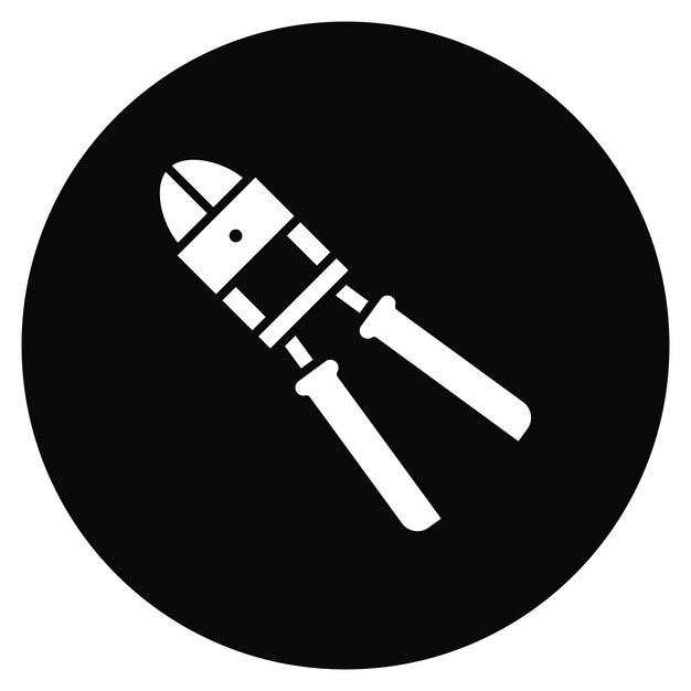 Imagen vectorial de icono de recorte Se puede utilizar para herramientas de electricista