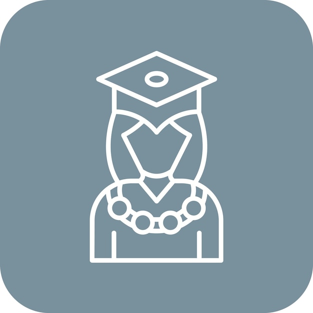 Imagen vectorial del icono del rector Puede utilizarse para la Universidad