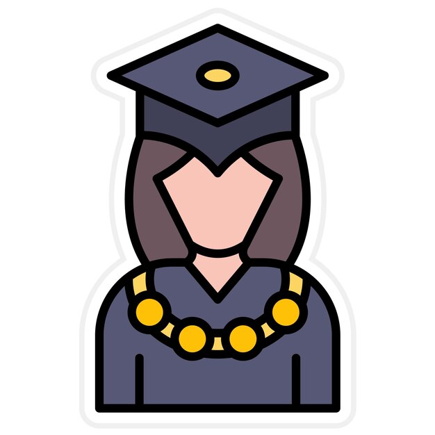 Imagen vectorial del icono del rector Puede utilizarse para la Universidad