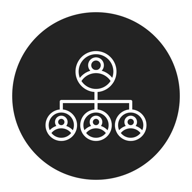 Imagen vectorial del icono de los recursos humanos Se puede utilizar para la caza de cabezas