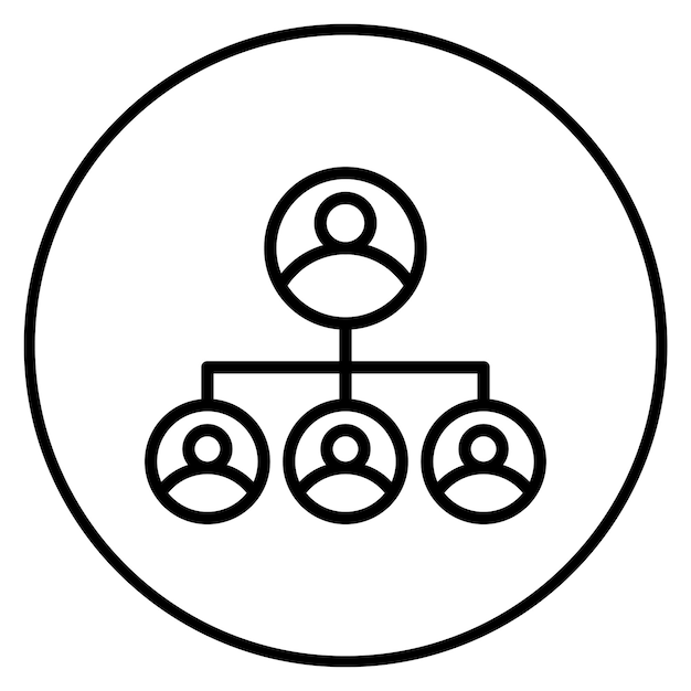 Imagen vectorial del icono de los recursos humanos Se puede utilizar para la caza de cabezas