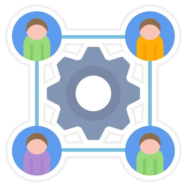 Imagen vectorial del icono de los recursos humanos Se puede utilizar para los recursos humanos