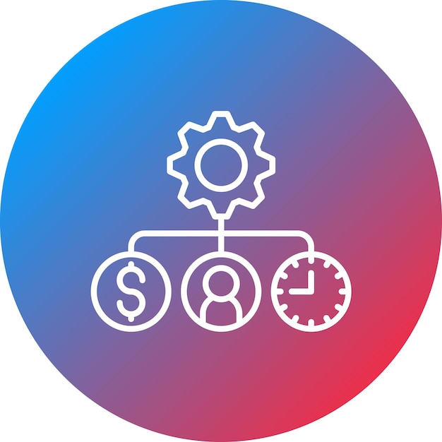 Imagen vectorial de icono de recursos Puede utilizarse para personas de negocios