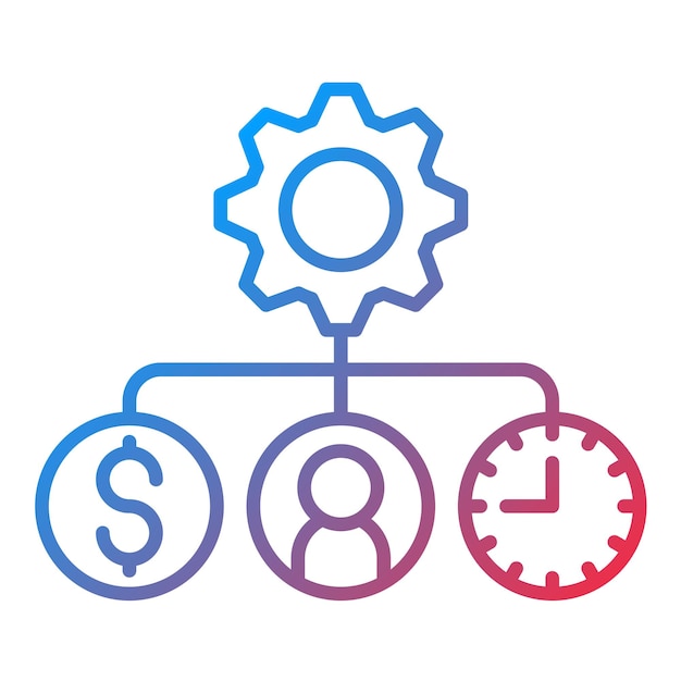 Imagen vectorial de icono de recursos Puede utilizarse para personas de negocios