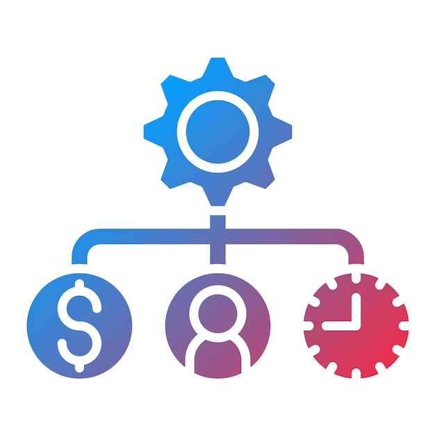 Imagen vectorial de icono de recursos Puede utilizarse para personas de negocios