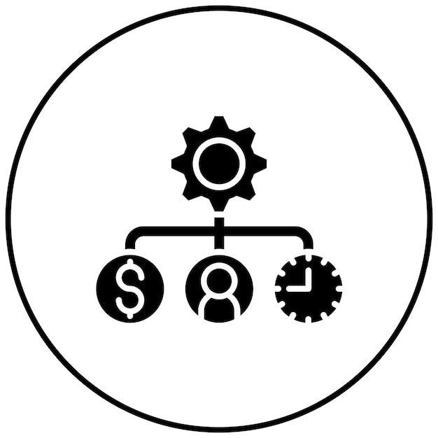 Imagen vectorial de icono de recursos Puede utilizarse para personas de negocios