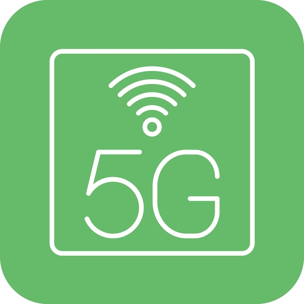 La imagen vectorial del icono de la red 5G puede usarse para el futuro