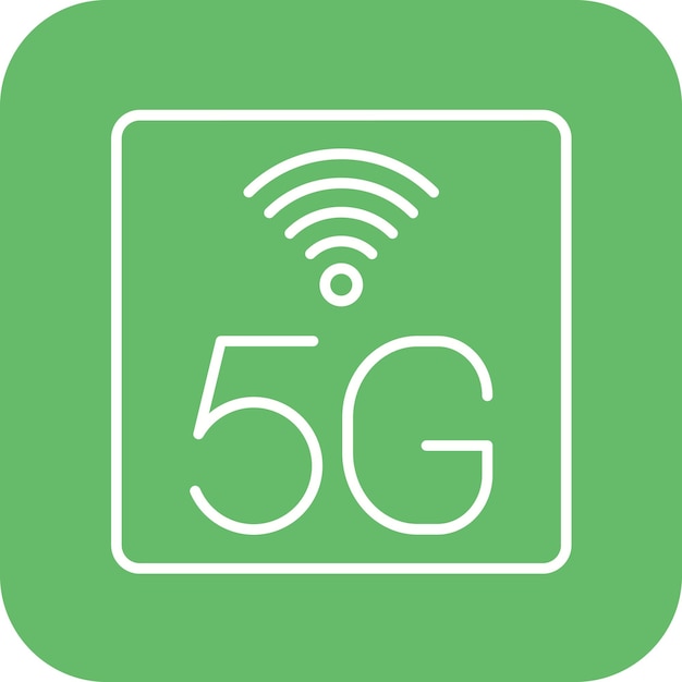 Vector la imagen vectorial del icono de la red 5g puede usarse para el futuro