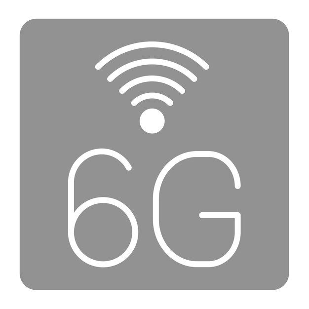 La imagen vectorial del icono de la red 6G puede usarse para el futuro