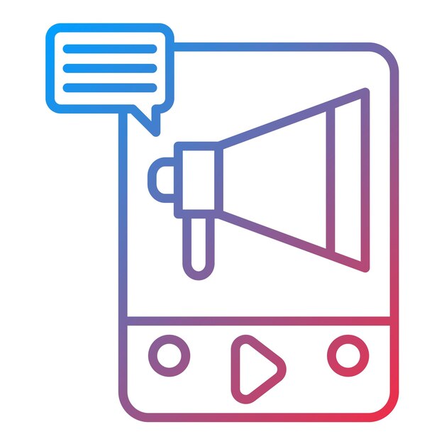 Imagen vectorial del icono de la red de anuncios Se puede utilizar para la Agencia de Medios Sociales