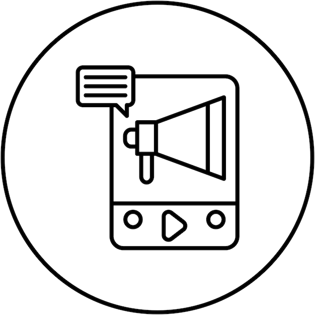 Imagen vectorial del icono de la red de anuncios Se puede utilizar para la Agencia de Medios Sociales