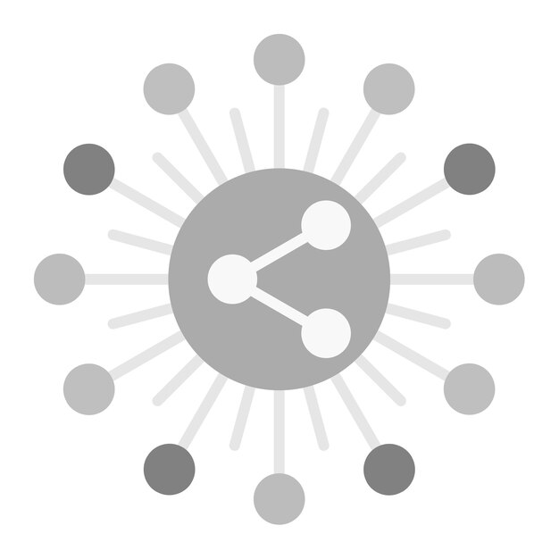 Imagen vectorial del icono de la red biológica Se puede utilizar para la bioingeniería
