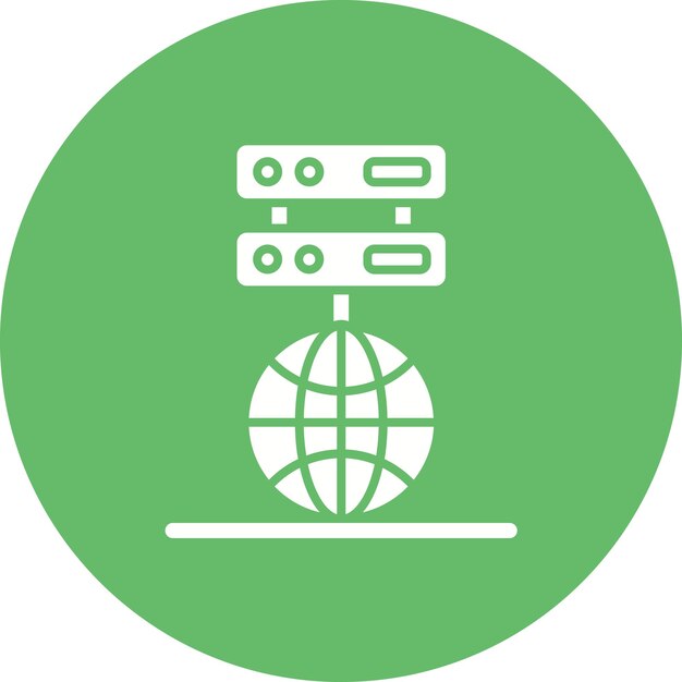 Imagen vectorial del icono de la red de datos Se puede utilizar para el análisis de datos