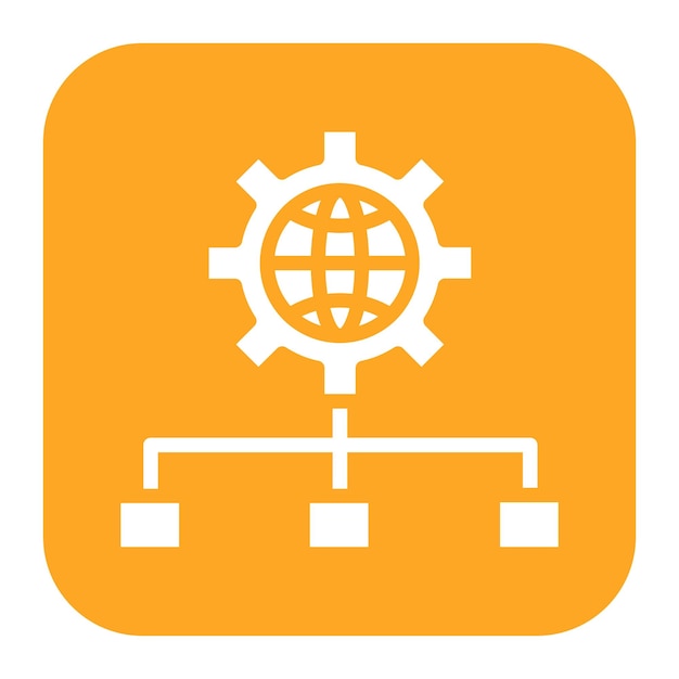 Imagen vectorial del icono de la red de desarrollo Se puede utilizar para la creación de redes