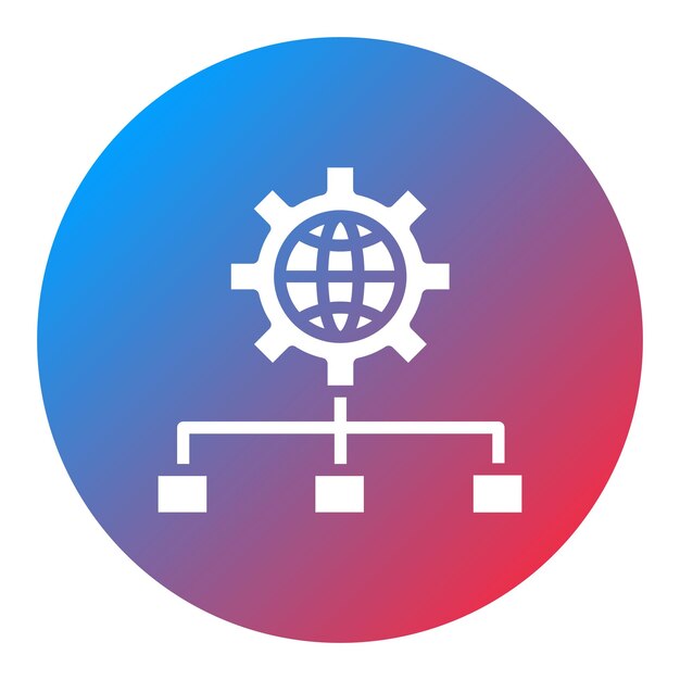 Imagen vectorial del icono de la red de desarrollo Se puede utilizar para la creación de redes