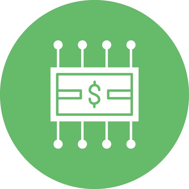 Imagen vectorial del icono de la red de dinero Se puede utilizar para la contabilidad
