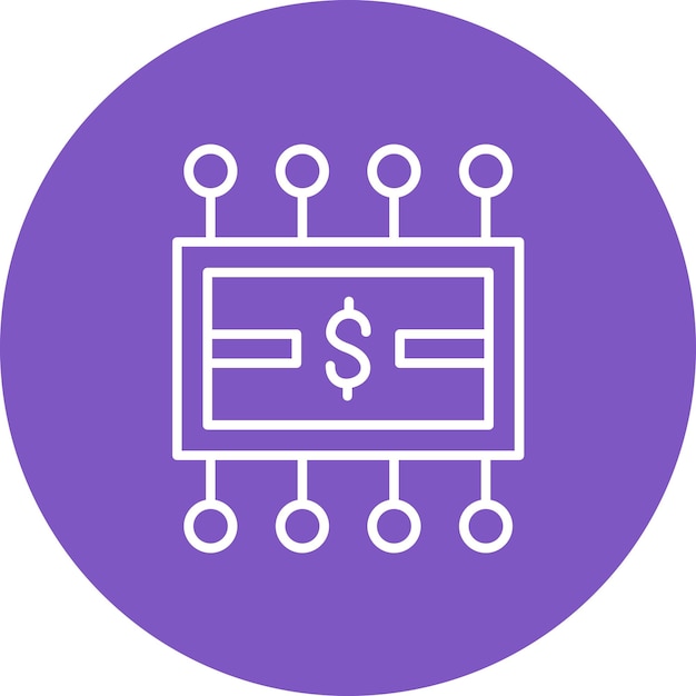 Imagen vectorial del icono de la red de dinero Se puede utilizar para la contabilidad