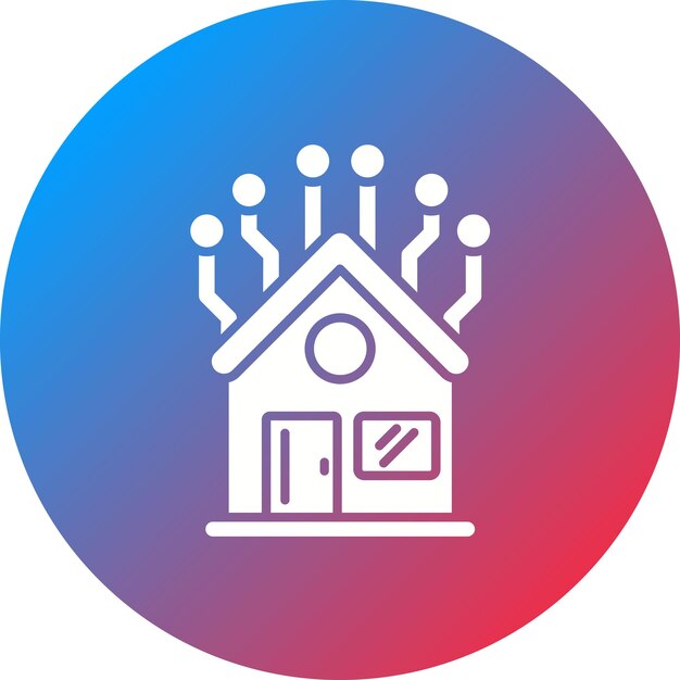 Imagen vectorial del icono de la red doméstica Se puede utilizar para negocios basados en el hogar