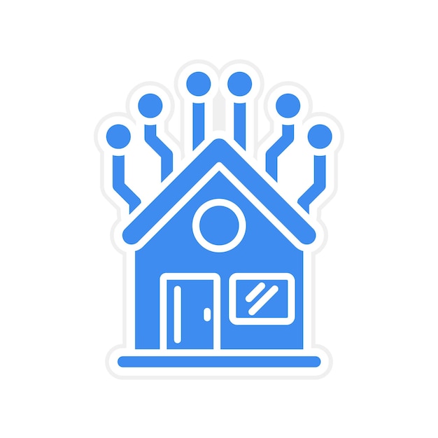 Imagen vectorial del icono de la red doméstica Se puede utilizar para negocios basados en el hogar